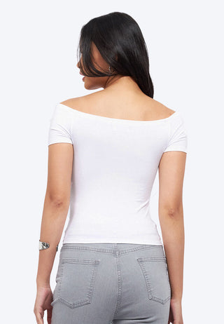 Off Shoulder Short Sleeve Top