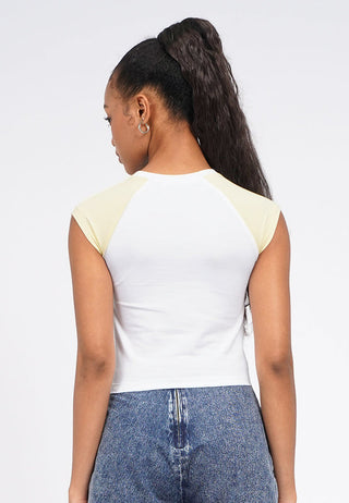 Contrast Raglan Sleeveless Top