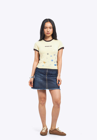 Contrast Rib Graphic T-Shirt