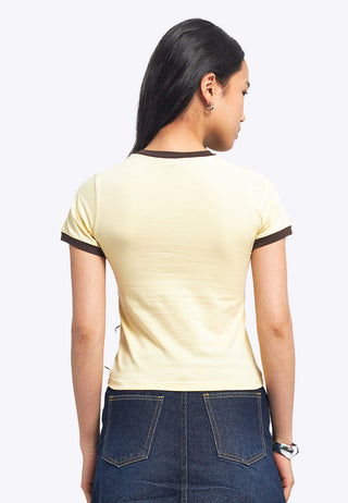 Contrast Rib Graphic T-Shirt
