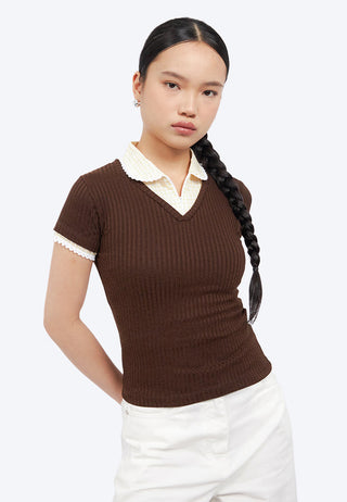 Double Layer Polo Top