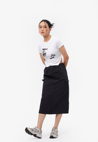 Side Ruched Graphic T-Shirt