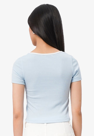 Square Neck Ribbon Top