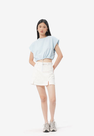 Short Sleeve Cropped Stopper Top