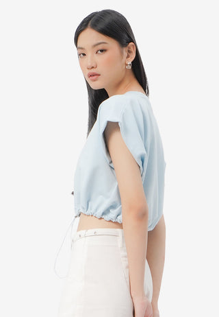 Short Sleeve Cropped Stopper Top