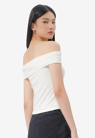 Off Shoulder Short Sleeve Top