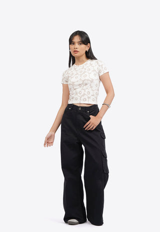 Fitted Short Sleeve Crop T-Shirt