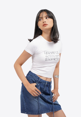 Fitted Short Sleeve Crop T-Shirt