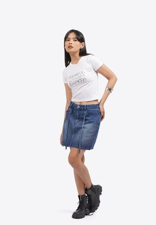 Fitted Short Sleeve Crop T-Shirt