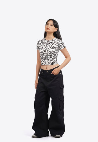 Fitted Short Sleeve Crop T-Shirt