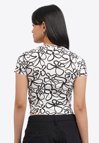 Fitted Short Sleeve Crop T-Shirt