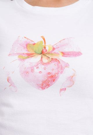 Fitted Graphic Top with Side Drawstring