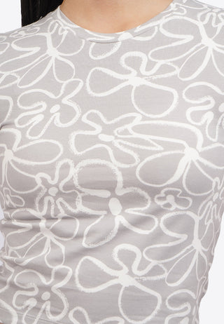 Printed Short Sleeve Crop T-Shirt