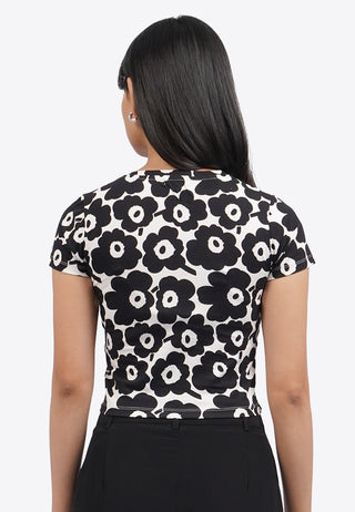 Printed Short Sleeve Crop T-Shirt