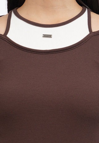 Double Layer Short Sleeve Crop Top