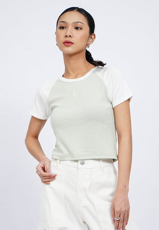 Short Sleeve Raglan Crop T-Shirt