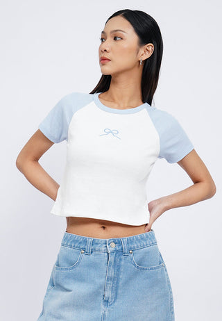 Short Sleeve Raglan Crop T-Shirt