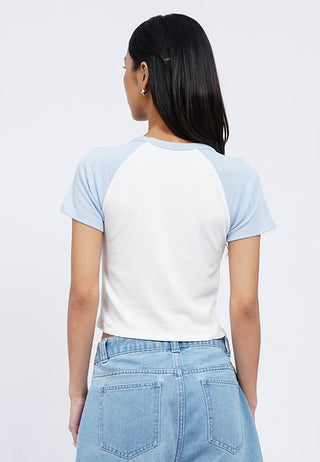 Short Sleeve Raglan Crop T-Shirt