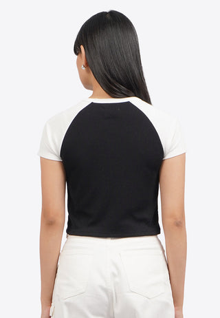 Short Sleeve Raglan Crop T-Shirt