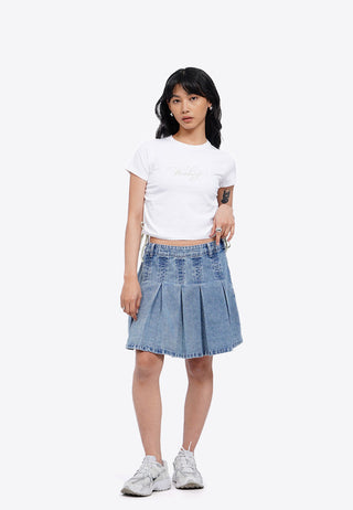 Graphic T-Shirt with Side Ruched