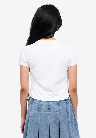 Graphic T-Shirt with Side Ruched