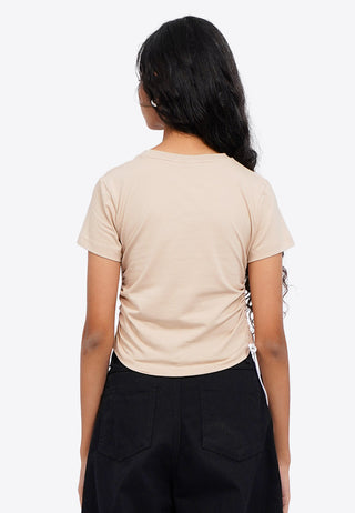 Side Ruched Short Sleeve T-Shirt