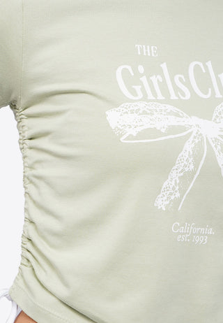 Graphic T-Shirt with Side Ruched