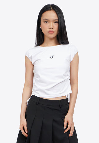 Shirring Fitted Sleeveless Top