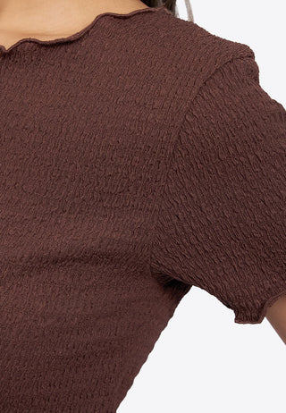 Short Sleeve Textured Top