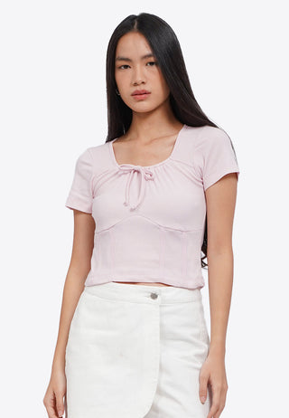 Short Sleeve Corset Top