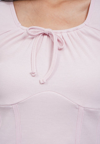 Short Sleeve Corset Top