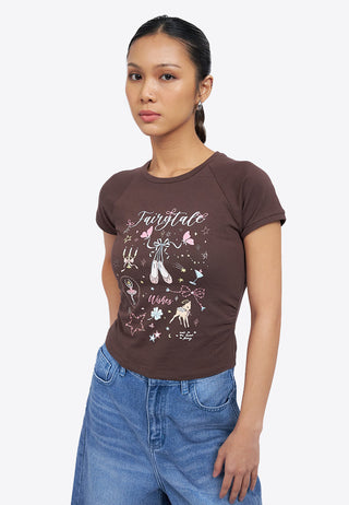 Side Gathered Graphic T-Shirt