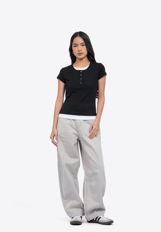 Double Layer Short Sleeve Top