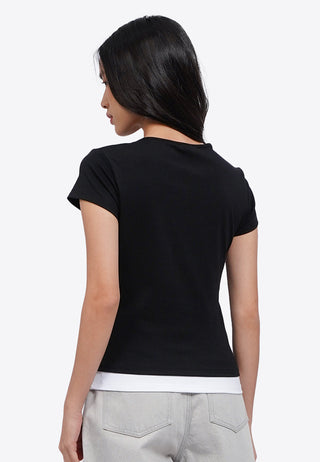 Double Layer Short Sleeve Top