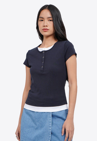 Double Layer Short Sleeve Top