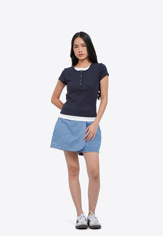 Double Layer Short Sleeve Top