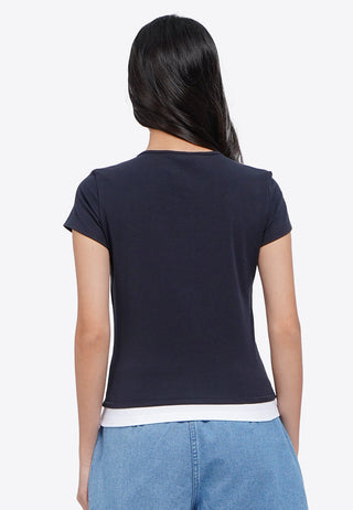 Double Layer Short Sleeve Top