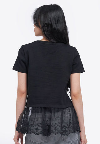 Short Sleeve Top with Lace Details