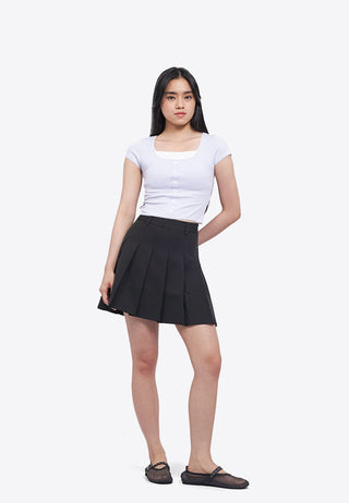 Square Neck Top with Lace Details