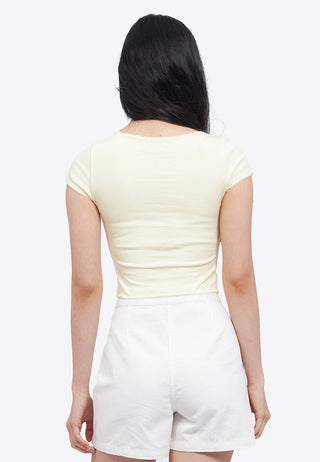 Square Neck Top with Lace Details