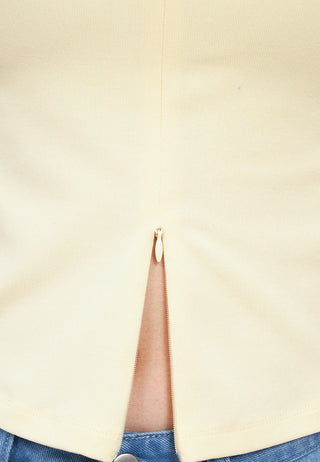Zipped Short Sleeve Polo Top