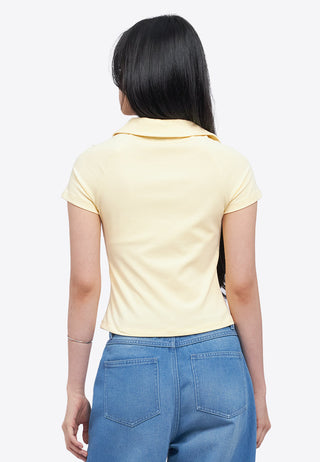 Zipped Short Sleeve Polo Top