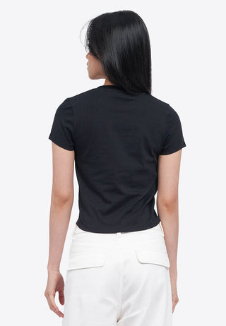Front Ruched Graphic T-Shirt