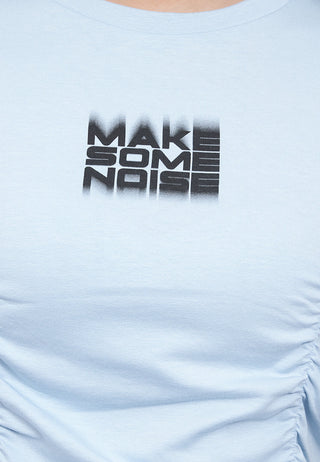 Front Ruched Graphic T-Shirt