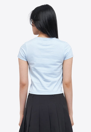 Front Ruched Graphic T-Shirt