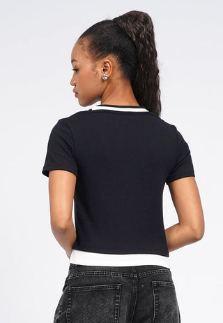 Short Sleeve Double Layer Top