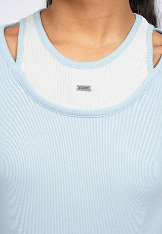 Short Sleeve Double Layer Top
