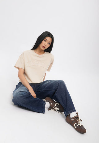 Oversized Short Sleeve Crop T-Shirt