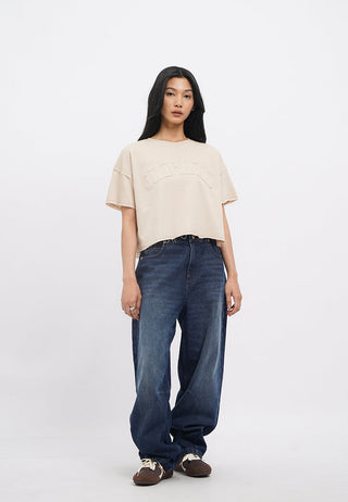 Oversized Short Sleeve Crop T-Shirt