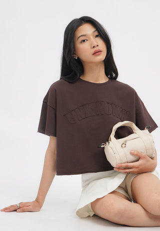 Oversized Short Sleeve Crop T-Shirt